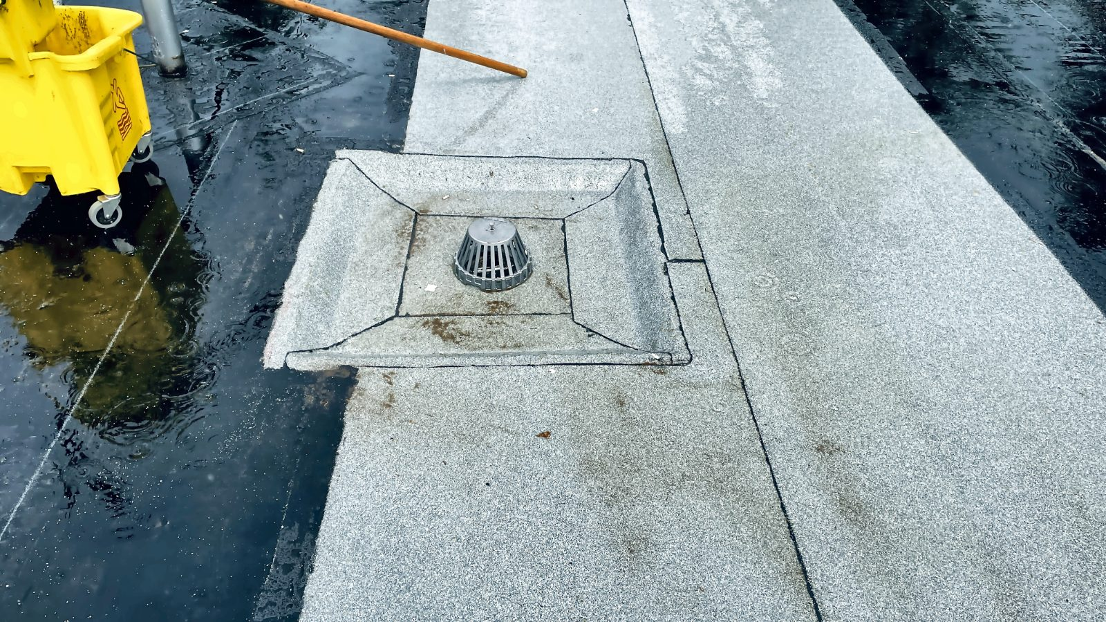 Properly installed roof drain